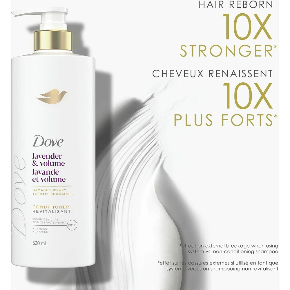 Dove Lavender & Volume Conditioner for Fine and Flat Hair,  with Liquid Bio-Protein care, 530 ML
