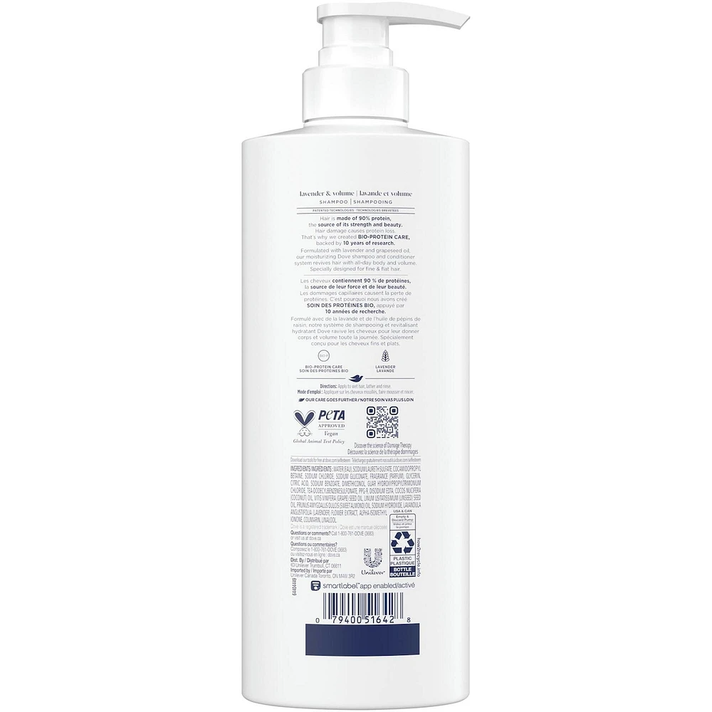 Dove Lavender & Volume Shampoo for Fine and Flat Hair