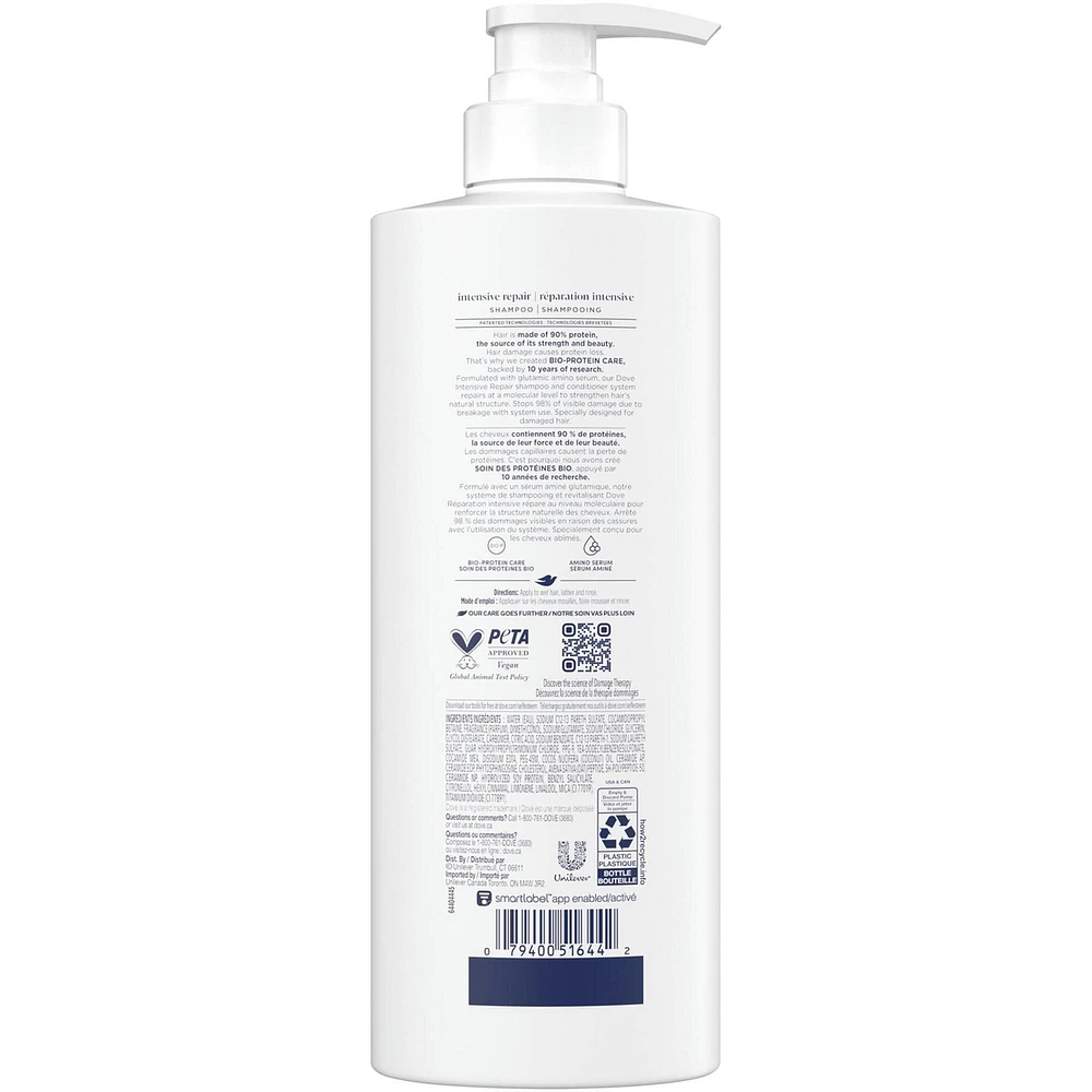 Dove Intensive Repair Shampoo for damaged hair,  with Liquid Bio-Protein Care 530 ML