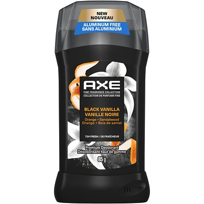 AXE Fine Fragrance Collection Deodorant Stick with 72H Freshness Black Vanilla with Orange + Sandalwood Essential Oils  85 g