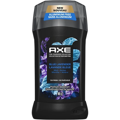 AXE Fine Fragrance Collection Deodorant Stick with 72H Freshness Blue Lavender with Mint + Amber Essential Oils Aluminum-Free, 85g