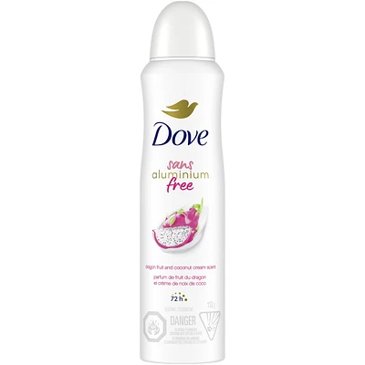Dove Aluminium Free Déodorant for Women with 1/4 Moisturizers, Dragon Fruit & Coconut Cream 72h Odour Protection 113 g