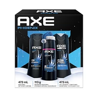 AXE Body Spray, Dual Action Wash, 2-in-1 Shampoo and Conditioner Gift Pack(3)