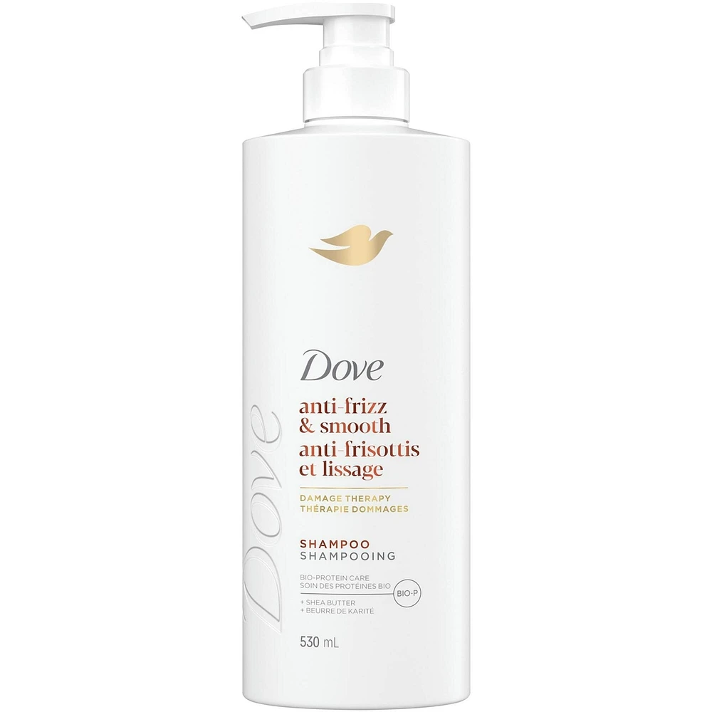 Dove Anti-Frizz & Smooth Shampoo for Frizz-Prone Hair with Liquid Bio-Protein Care and Shea Butter 530 ML