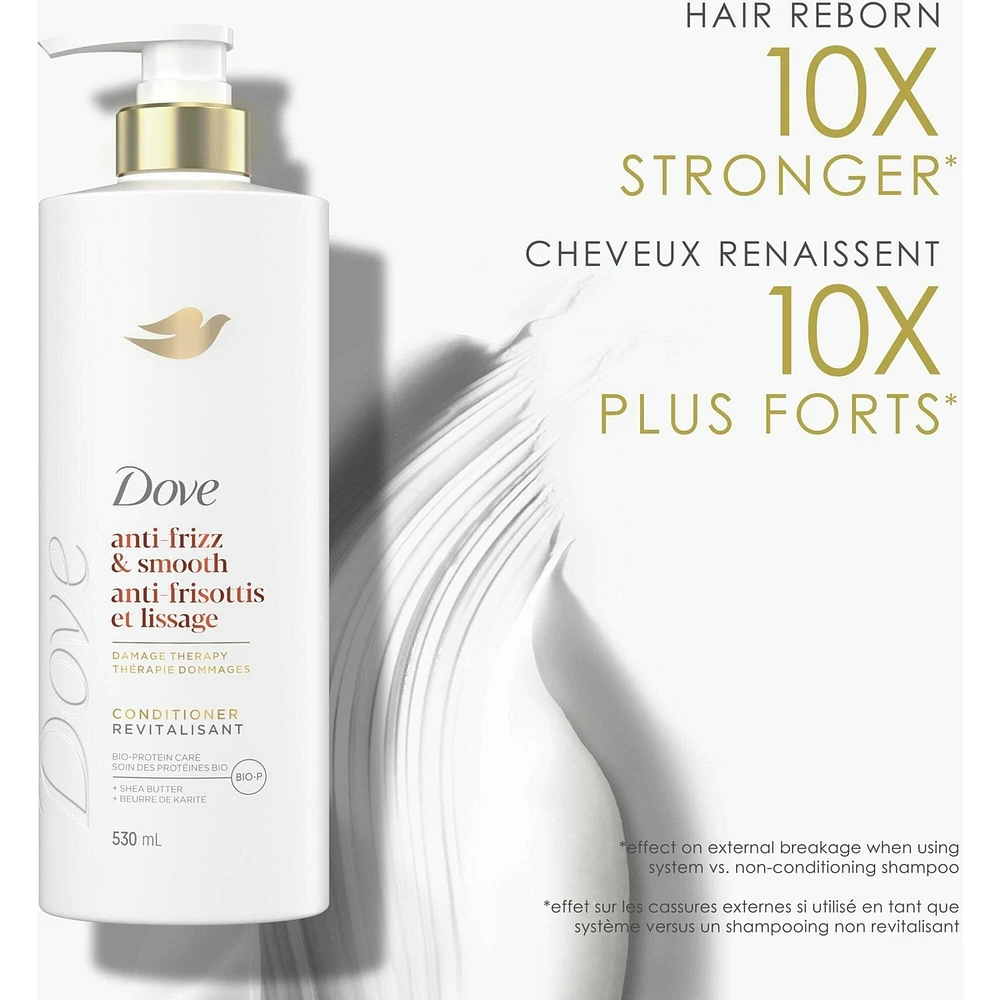 Dove Anti Frizz Smooth Hair care for Frizz-Prone Hair  with Liquid Bio-Protein Care and Shea Butter 530 ML