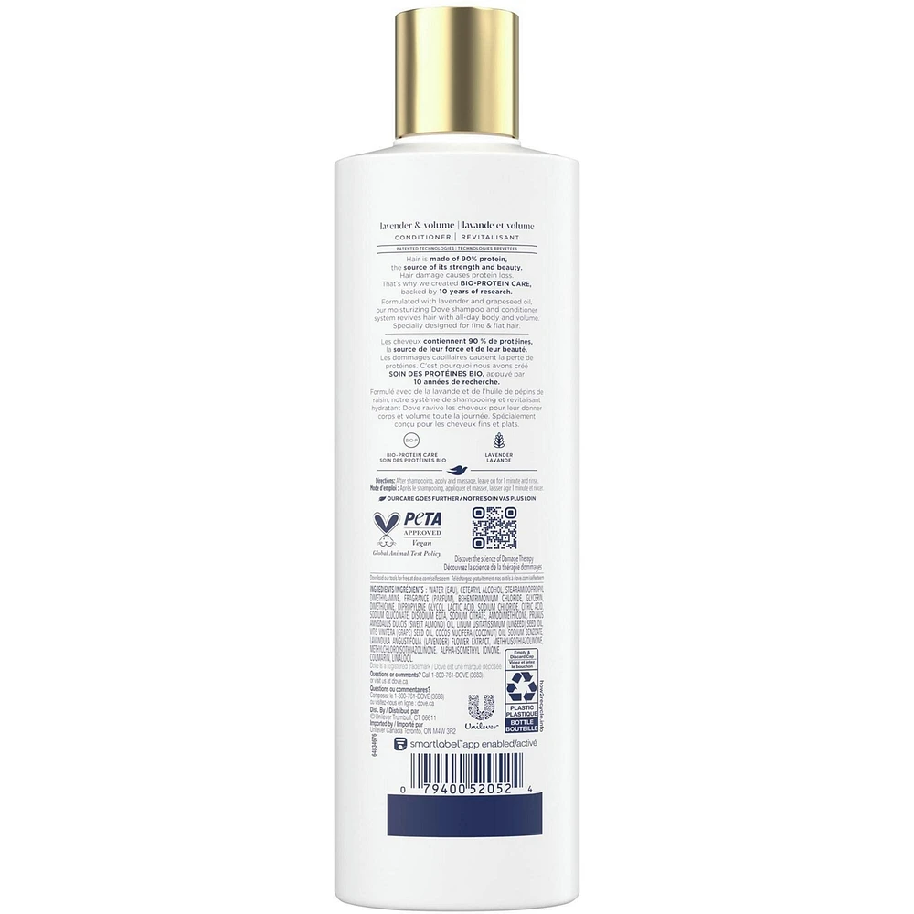 Dove Lavender & Volume Conditioner Fine and Flat Hair,  with Liquid Bio-Protein Care 355 ML