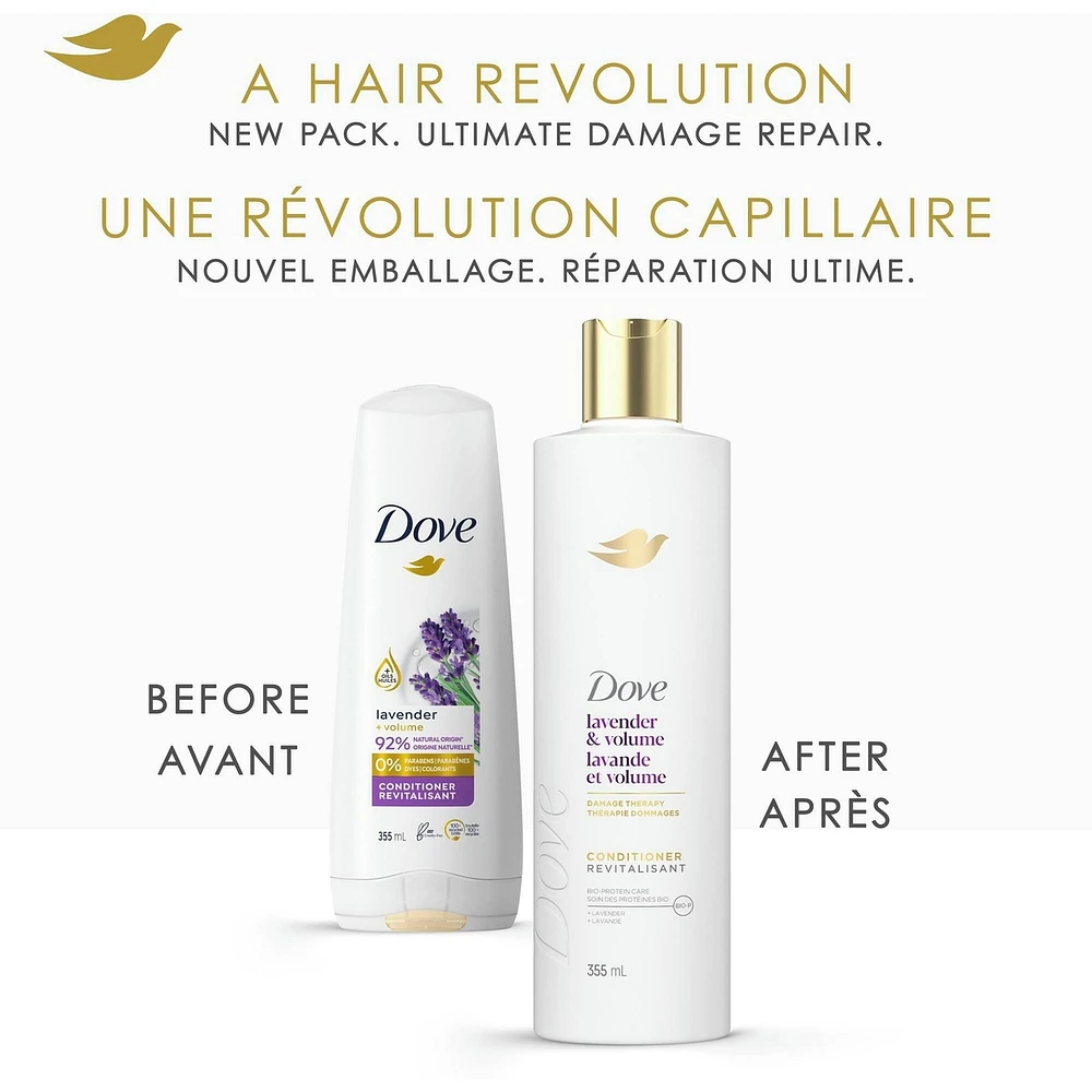 Dove Lavender & Volume Conditioner Fine and Flat Hair,  with Liquid Bio-Protein Care 355 ML