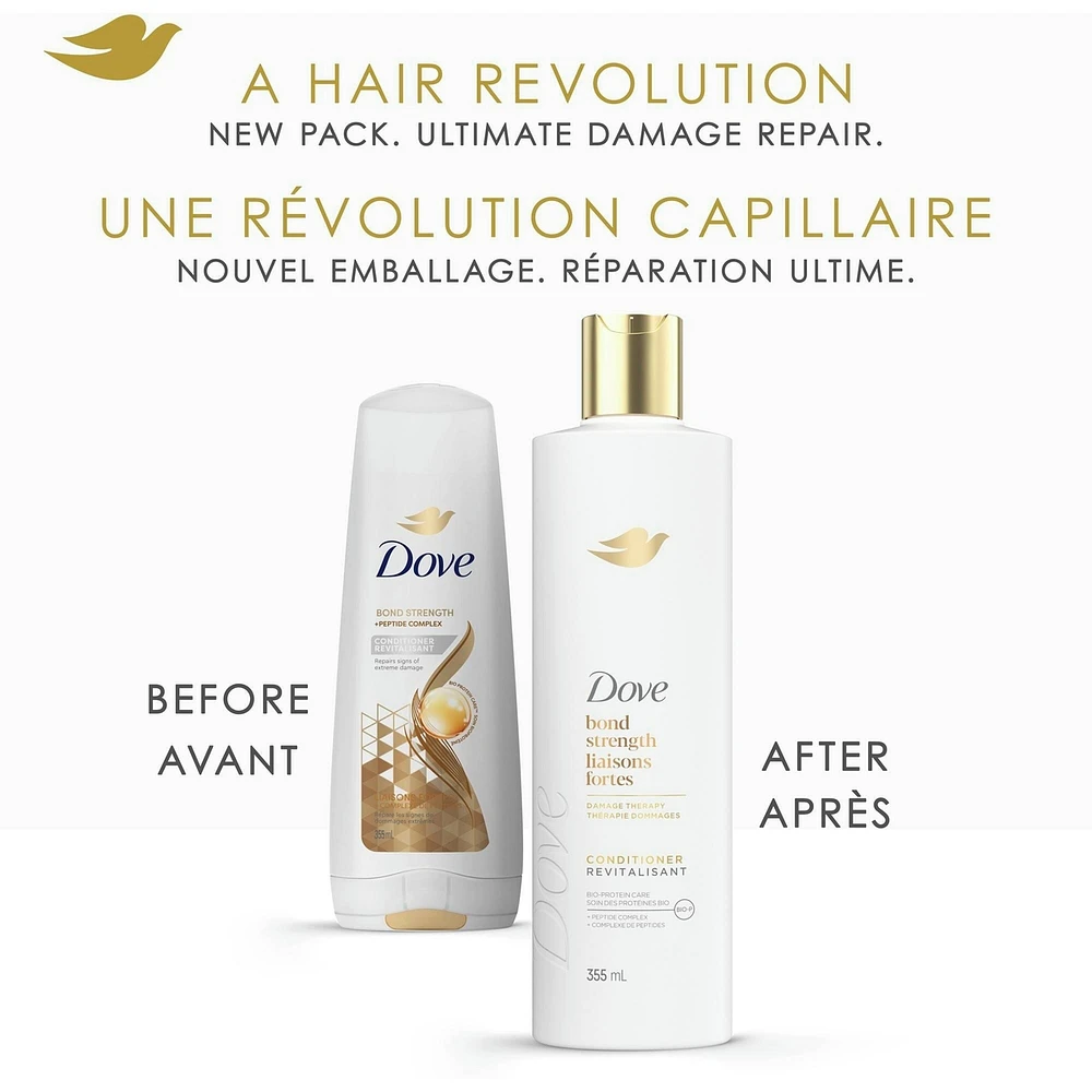 Dove Bond Strength Conditioner for Chemically Treated Hair,  with Liquid Bio-Protein Care technology, 355 ML