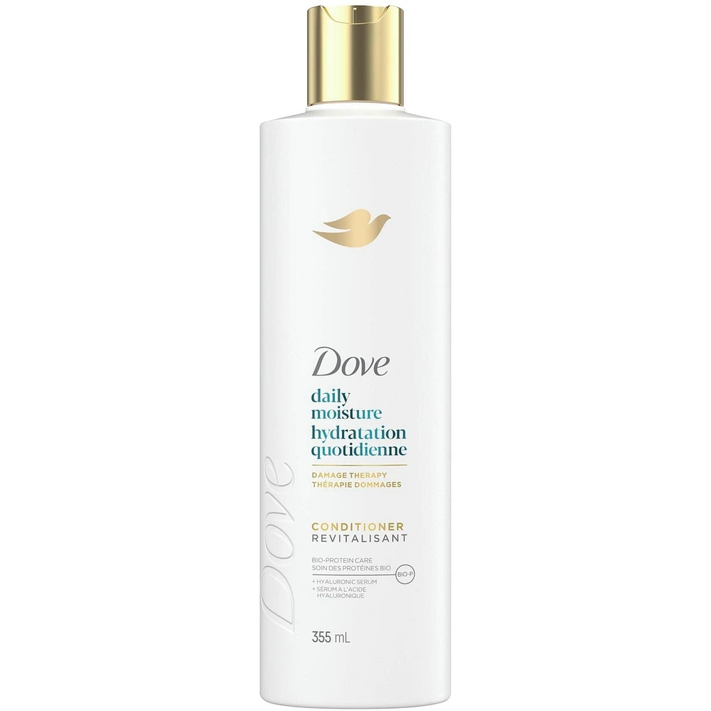 Dove Daily Moisture Conditioner for Dry Hair, with Liquid Bio-Protein and Hyaluronic Serum, 355 ML