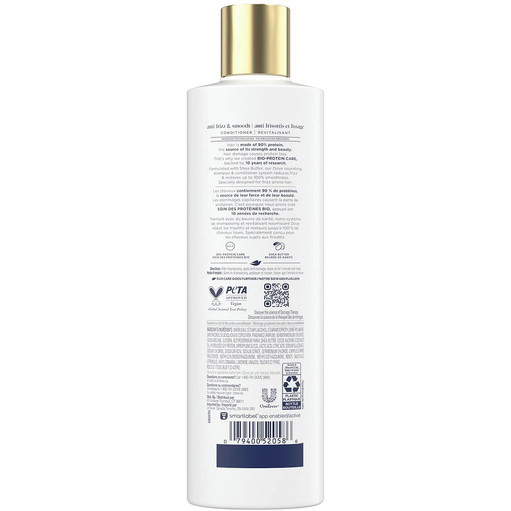 Dove Anti-Frizz & Smooth Conditioner for Frizz-Prone Hair  with Liquid Bio-Protein care 355 ML