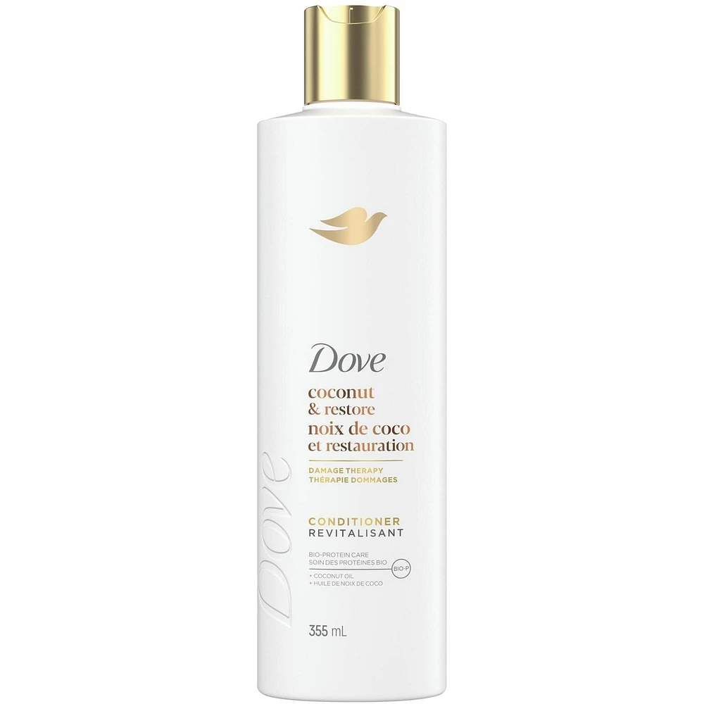 Dove Coconut Oil & Restore Conditioner for Damaged Hair, with Liquid Bio-Protein Care 355 ML