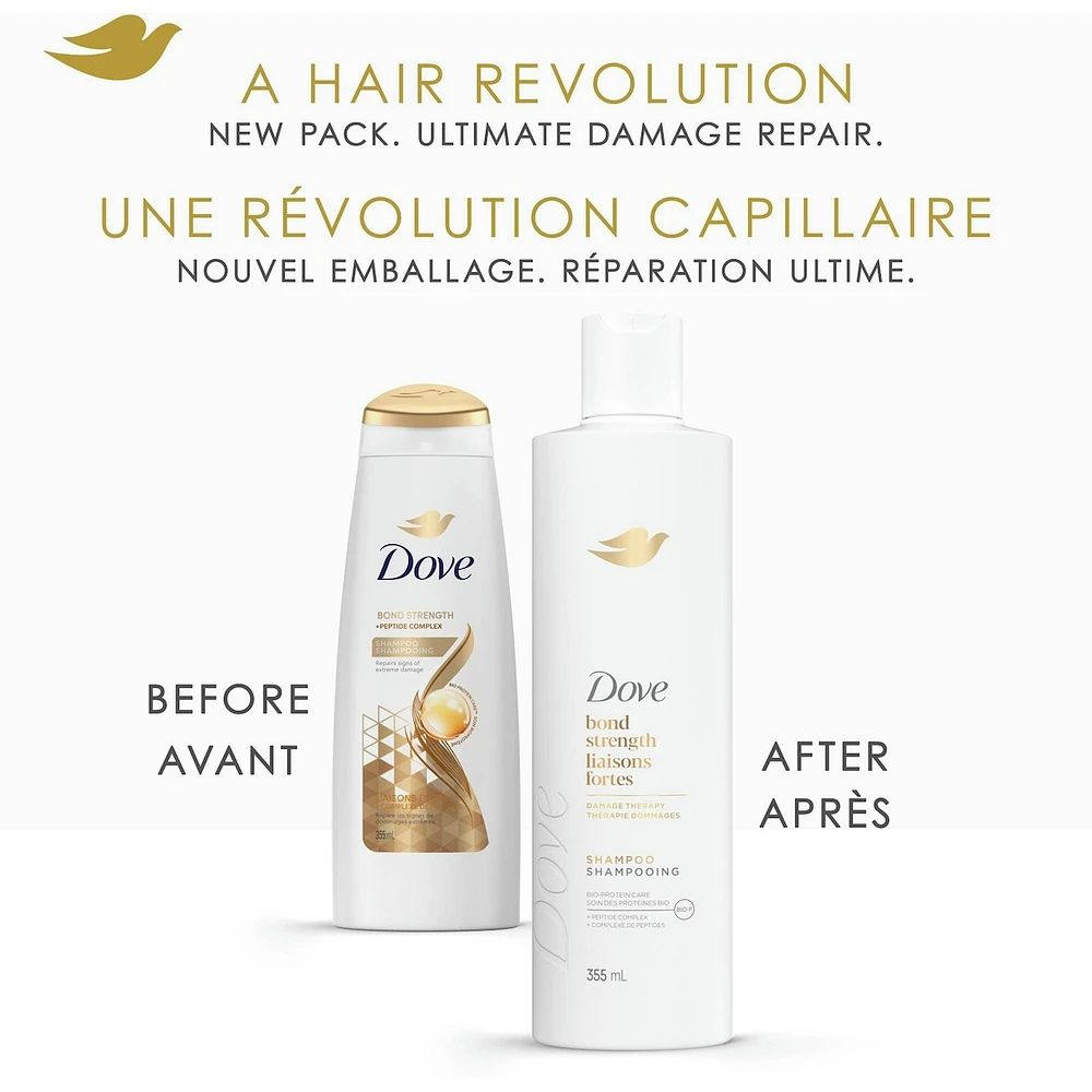 Dove Bond Strength Shampoo  for Chemically Treated Hair,  with Liquid Bio-Protein Care technology, 355 ML