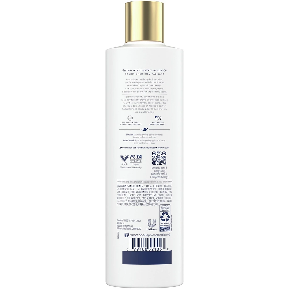 Dove Dryness & Itch Relief Conditioner for Dry and Itchy scalp,   with Liquid Bio-Protein Care technology 355 ML