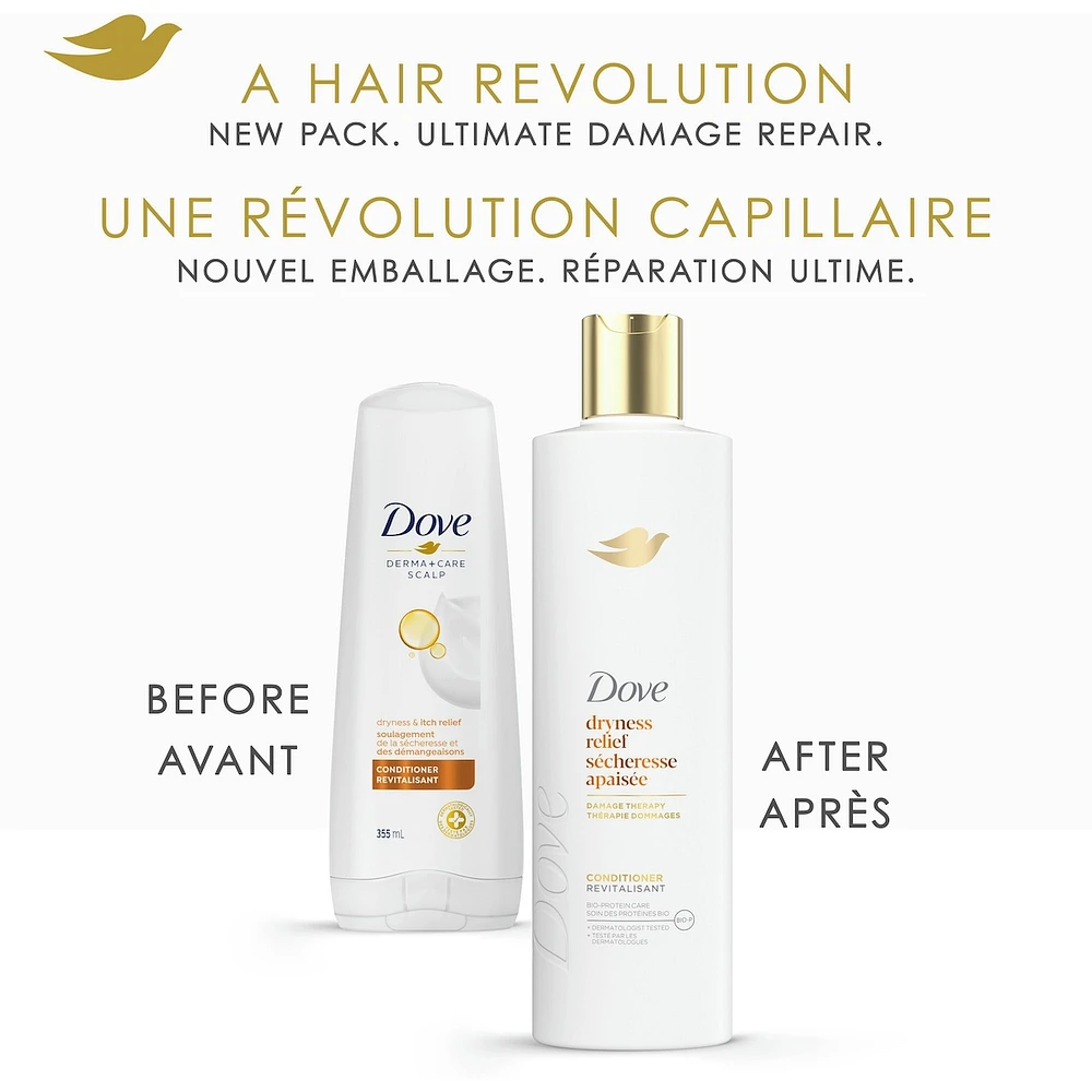 Dove Dryness & Itch Relief Conditioner for Dry and Itchy scalp,   with Liquid Bio-Protein Care technology 355 ML
