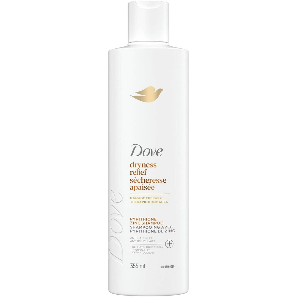 Dove Dryness & Itch Relief Shampoo for Dry and Itchy scalp, with Liquid Bio-Protein Care technology, 355 ML