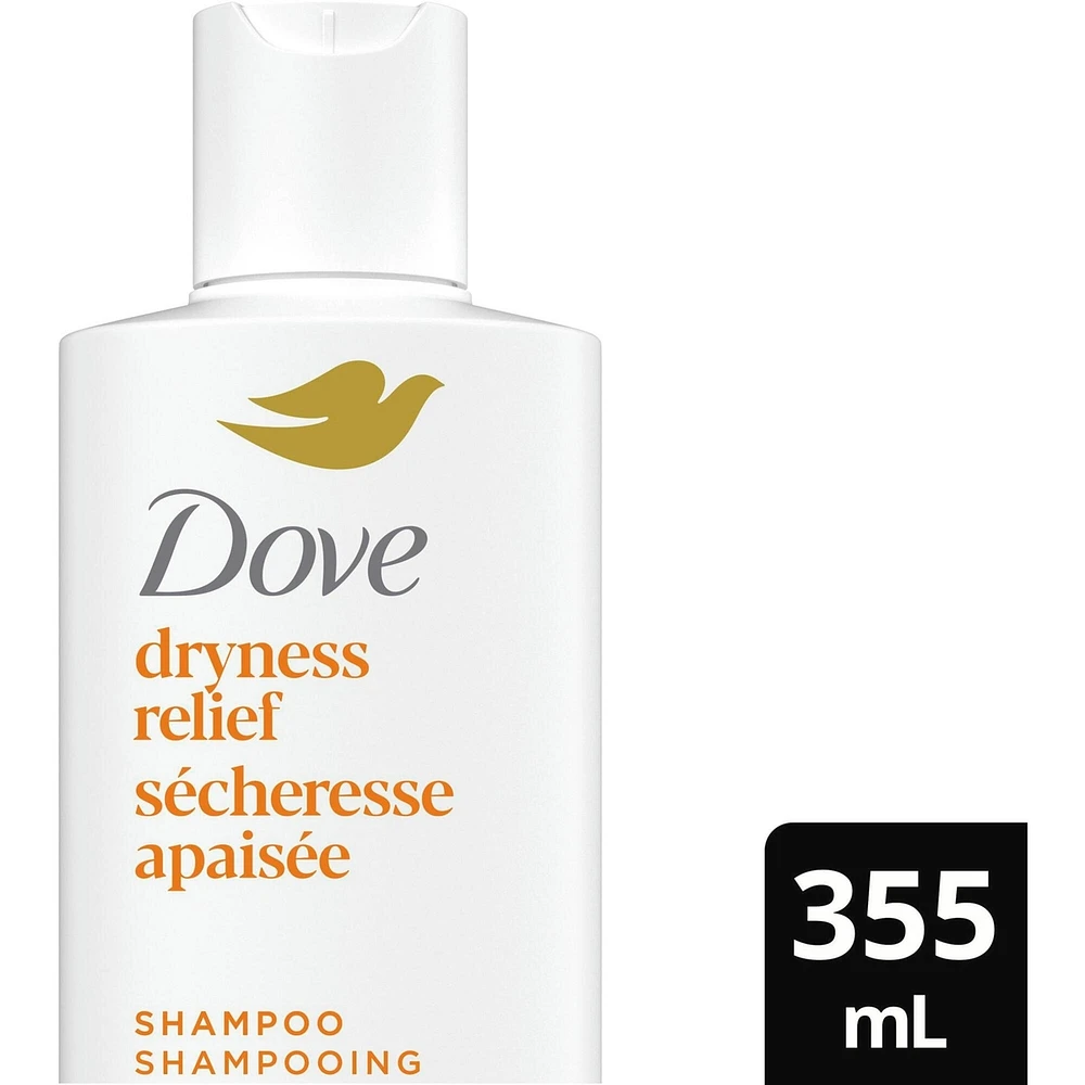 Dove Dryness & Itch Relief Shampoo for Dry and Itchy scalp,  with Liquid Bio-Protein Care technology, 355 ML