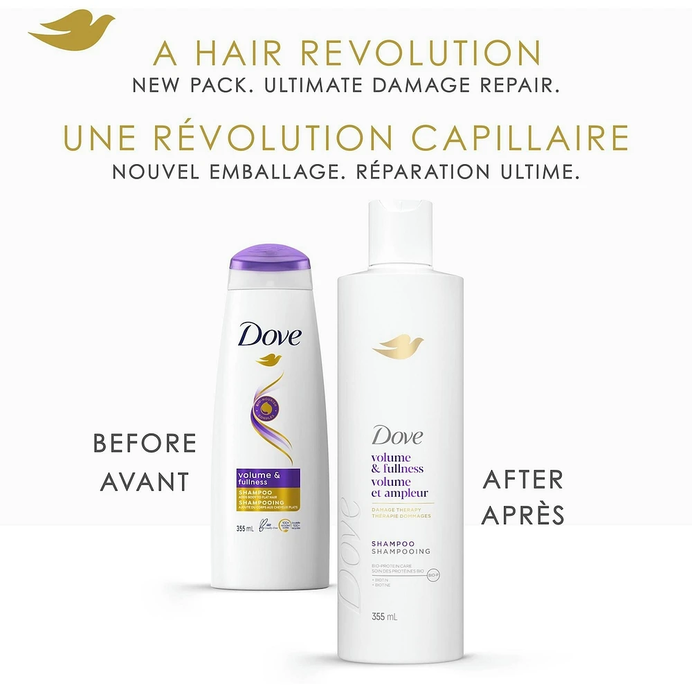 Dove Volume And Fullness Shampoo for Flat Hair,   with Liquid Bio-Protein Care 355 ML