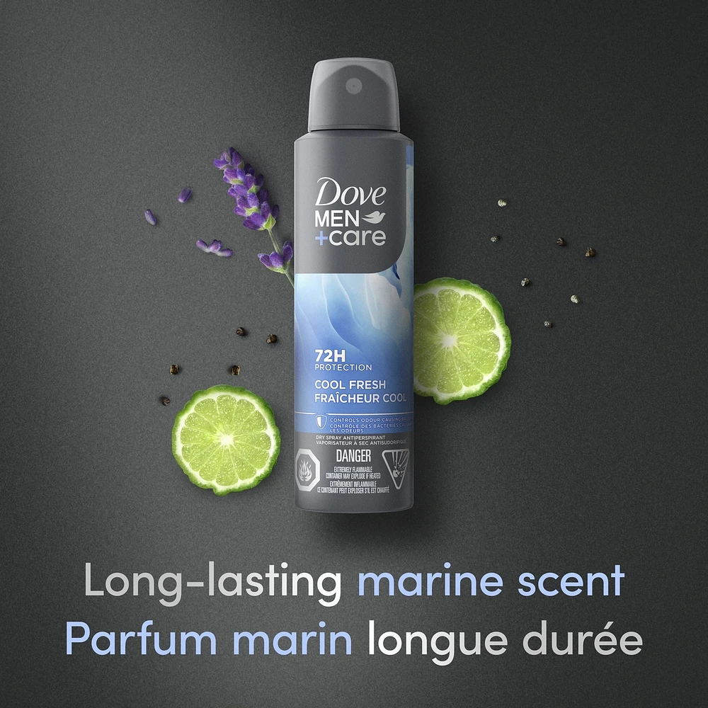 Dove Men+Care Dry Spray Antiperspirant Cool Fresh antibacterial odour protection 107 GR
