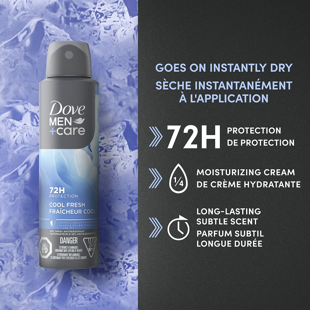 Dove Men+Care Dry Spray Antiperspirant Cool Fresh antibacterial odour protection 107 GR