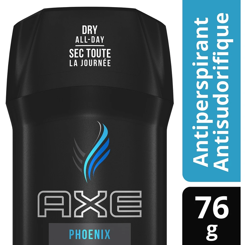 AXE  Antiperspirant Stick for Long Lasting Sweat Protection Phoenix Crushed Mint & Rosemary Scent Men's Antiperspirant 48 hours Anti-Sweat 76 GR