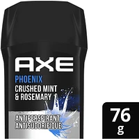AXE  Antiperspirant Stick for Long Lasting Sweat Protection Phoenix Crushed Mint & Rosemary Scent Men's Antiperspirant 48 hours Anti-Sweat 76 GR