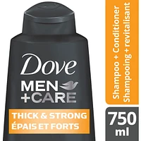 Dove Men+Care 2 in 1 Shampoo and Conditioner Thick and Strong 750 ML