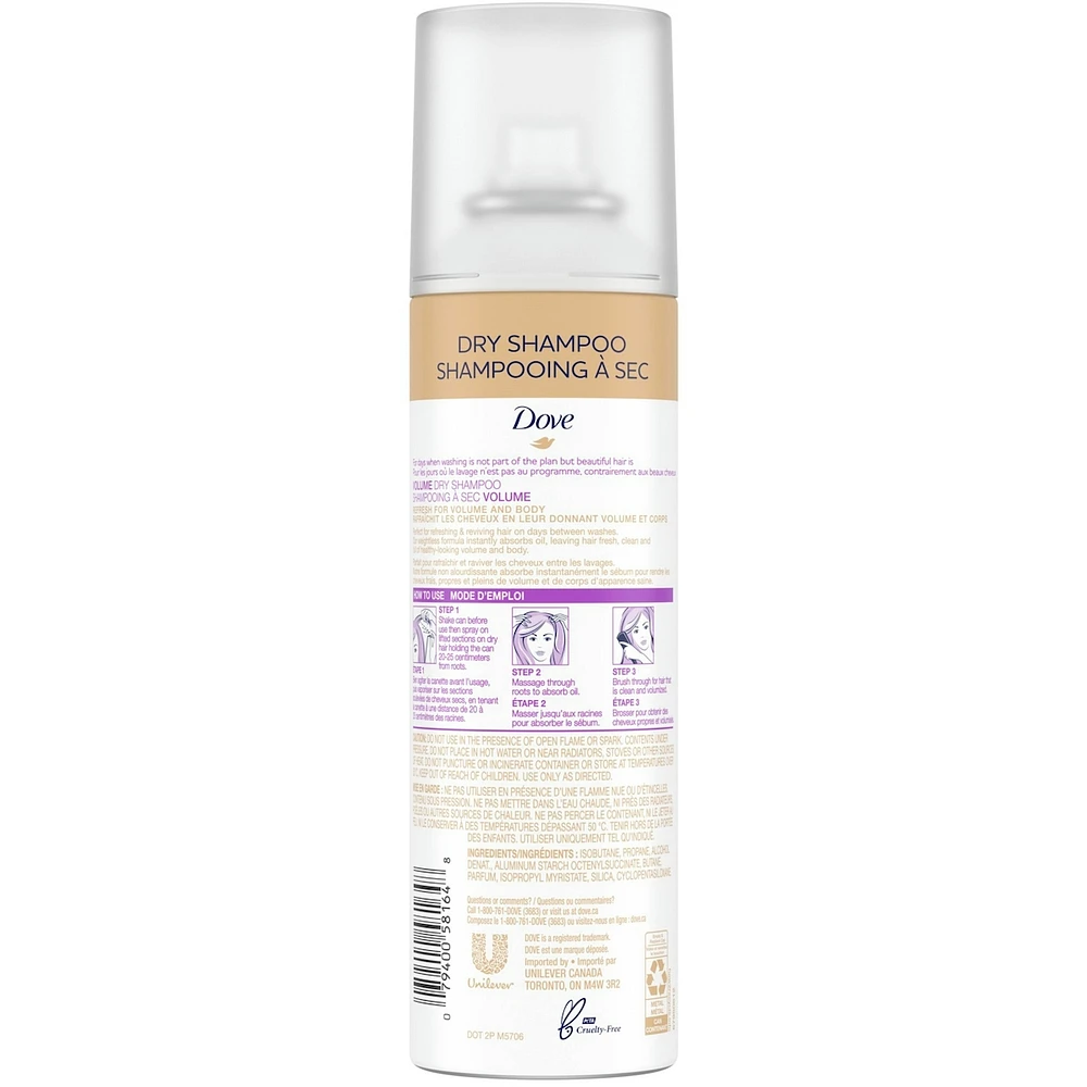 Dove Dry Shampoo care for in between washes Volume & Fullness weightless formula 142 g