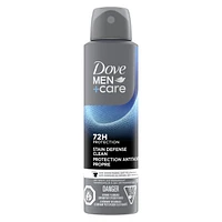Dove Men+Care Dry Spray Antiperspirant Stain Defense Clean antibacterial odour protection 107g