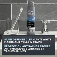 Dove Men+Care Dry Spray Antiperspirant Stain Defense Clean antibacterial odour protection 107g