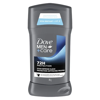 Dove Men+Care Antiperspirant Stick Stain Defense Clean antibacterial odour protection 76g