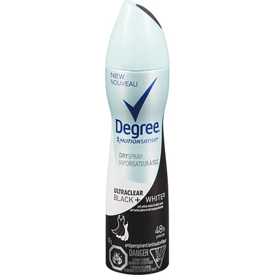 Degree for Women Dry Spray Antiperspirant Black+White antibacterial odour protection 107 GR
