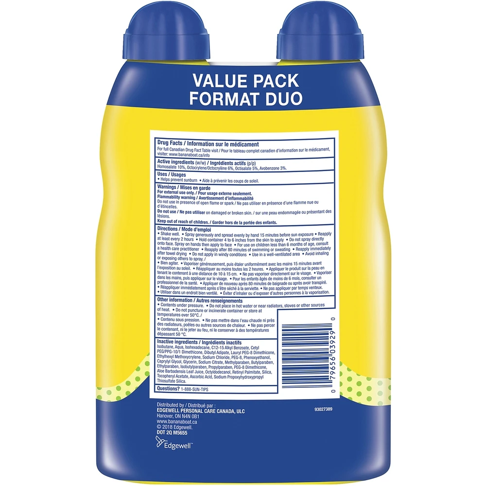 Kids Tear Free Sunscreen Spray Spf 50+ Twin Pack