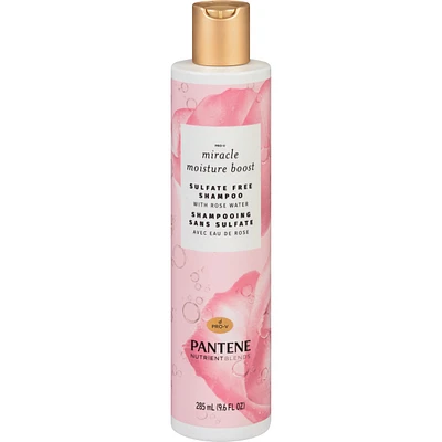 Pantene Nutrient Blends Miracle Moisture Boost Rose Water Shampoo for Dry Hair, Sulfate Free, 285 mL