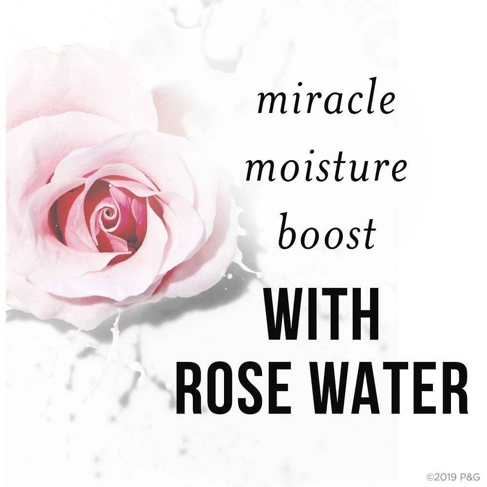 Pantene Nutrient Blends Miracle Moisture Boost Rose Water Conditioner for Dry Hair, Sulfate Free, 237 mL