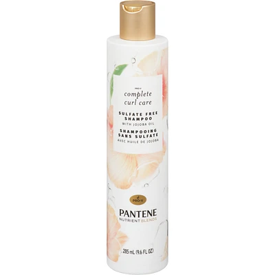 Pantene Nutrient Blends Complete Curl Care Shampoo with Jojoba Oil for Curly Hair, Sulfate Free, 285 mL