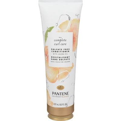 Pantene Nutrient Blends Complete Curl Care Conditioner with Jojoba Oil for Curly Hair, Silicone Free, 237 mL