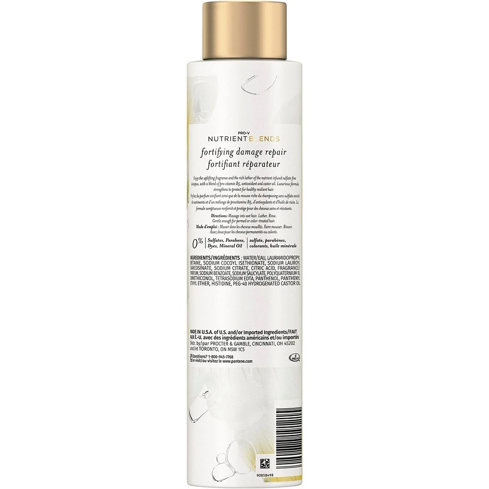Pantene Nutrient Blends Fortifying Damage Repair Shampoo, Sulfate Free, 285 mL