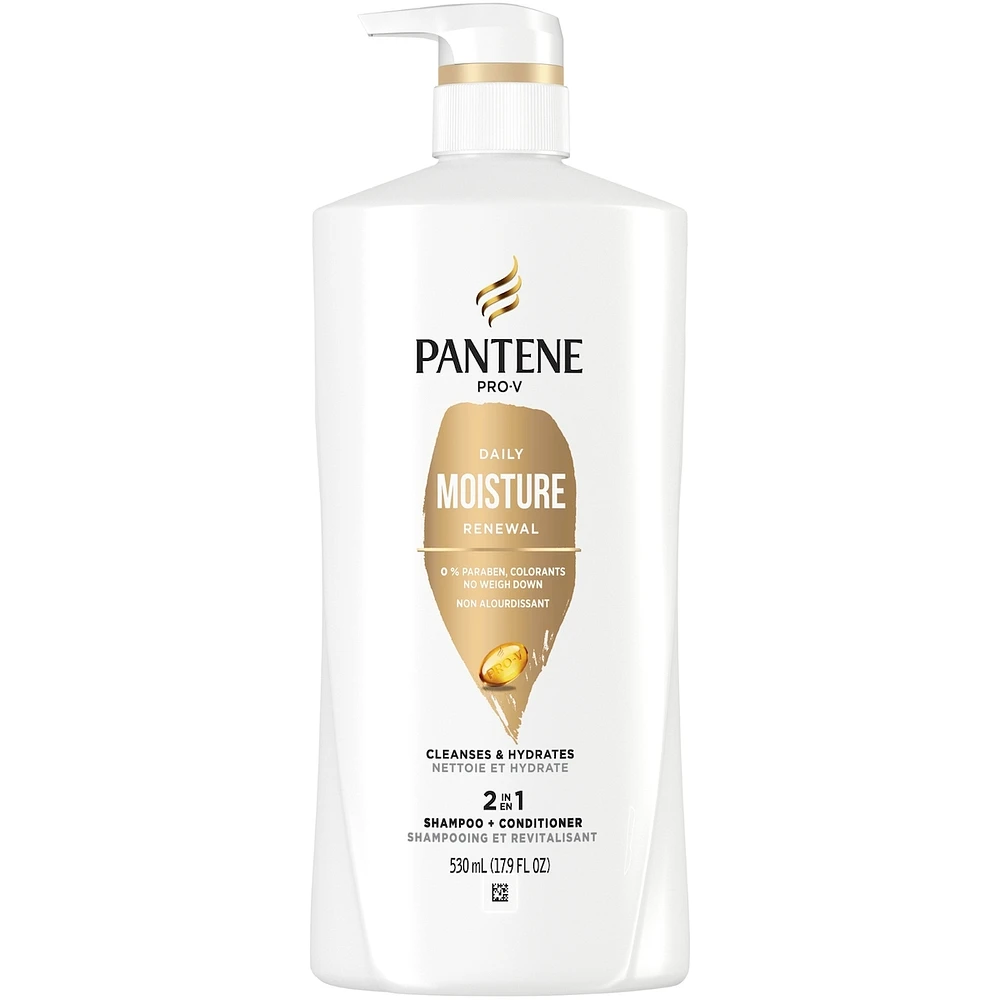 PRO-V Daily Moisture Renewal 2 in 1 Shampoo + Conditioner, 17.9 oz/530mL