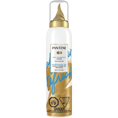 Dry Shampoo Foam, Gently Cleanses Hair with Vitamin B5, for Thick, Curly, Textured Hair, Safe for Color Treated Hair, Pro-V Refresh