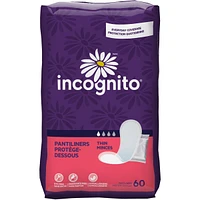 Thin Incognito pantiliners, regular length