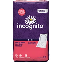 Extra long Incognito pantiliners with odor control