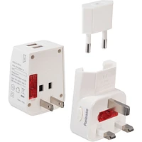 World Travel Adapter with Dual USB Charging Ports