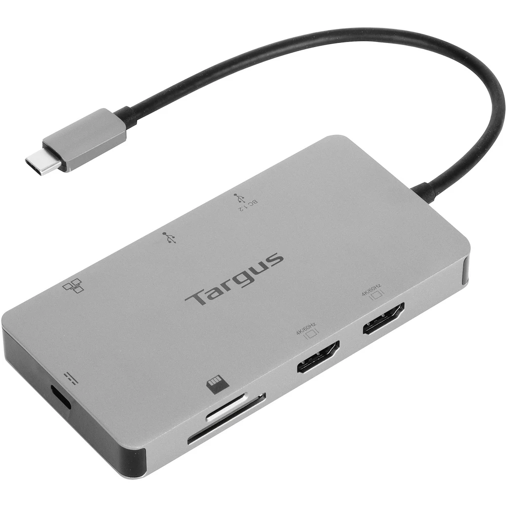 USB-C DisplayPort Alt Mode Dual 4K HDMI Multi-port Dock w/100W Pass-thru & card reader