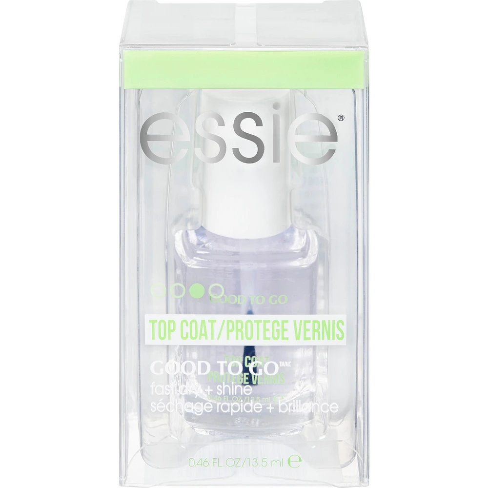 Top Coat Nail Polish with Protective Quick-Dry Agent, Good To Go, High-Gloss & Brilliant Shine