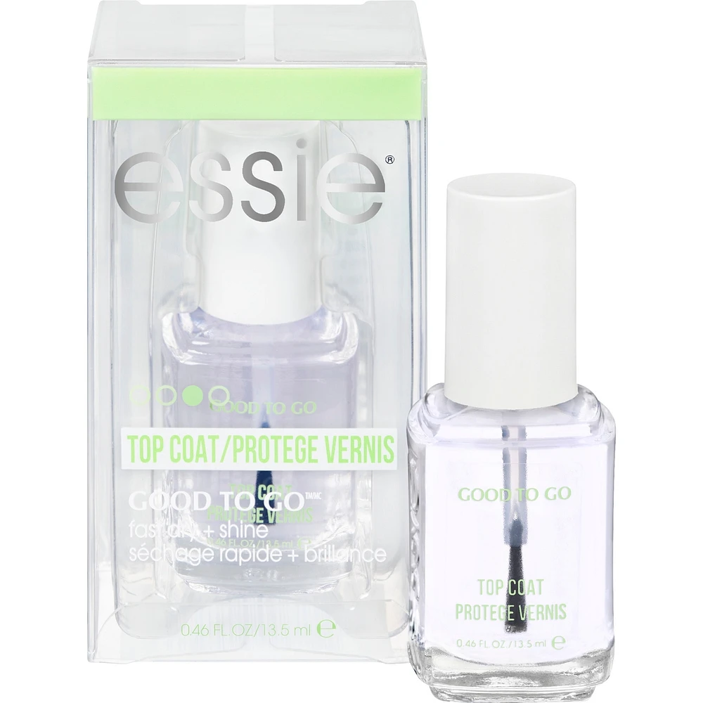 Top Coat Nail Polish with Protective Quick-Dry Agent, Good To Go, High-Gloss & Brilliant Shine