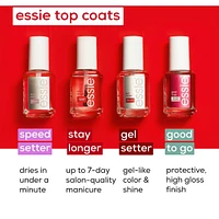 essie stay longer premium longwear top coat, chip-protection, stay longer