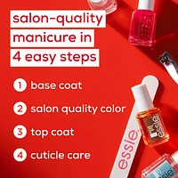 essie stay longer premium longwear top coat, chip-protection, stay longer
