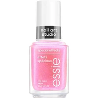 essie nail art studio special effects polish, vegan, salon quality formula, flaky pearl finish, lustrous luxury, silver, 13.5 ml