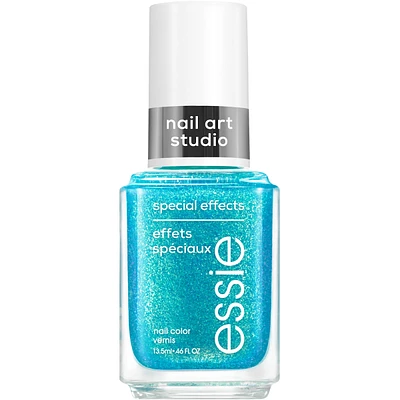 essie nail art studio special effects polish, vegan, salon quality formula, flaky pearl finish, lustrous luxury, silver, 13.5 ml