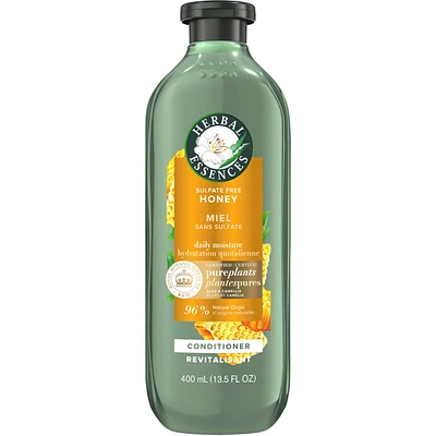 Herbal Essences Honey Daily Moisture Sulfate Free Conditioner, 400 mL, Protects and Nourishes Dry Hair, with Certified Camellia Oil and Aloe Vera, For All Hair Types, Especially Dry Hair